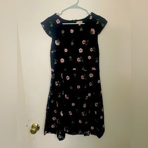 Floral lace overlay dress